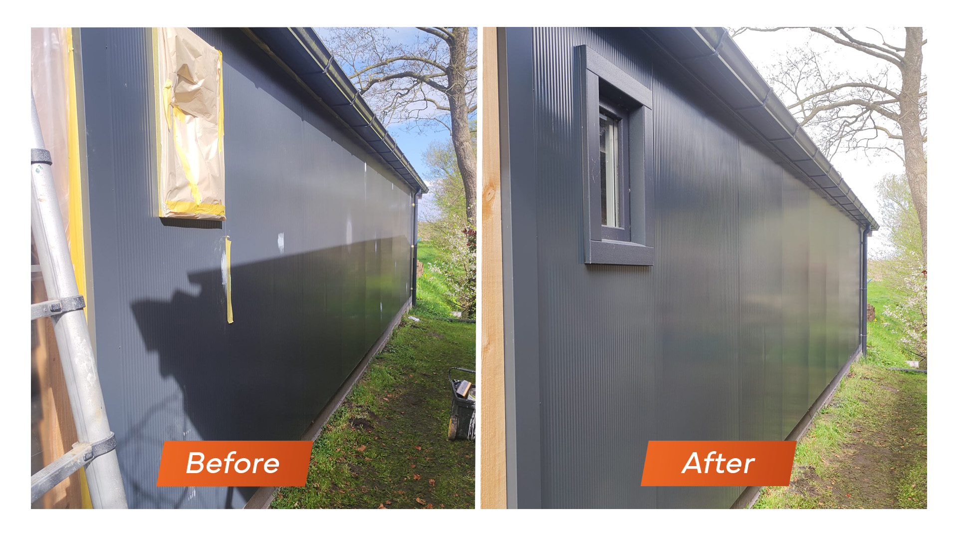Voor en na: schadeherstel door Pro Panel